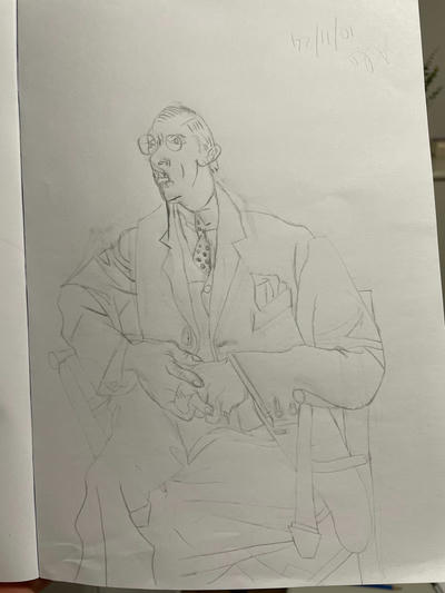 My version of Portrait of Igor Stravinsky - Upside Down