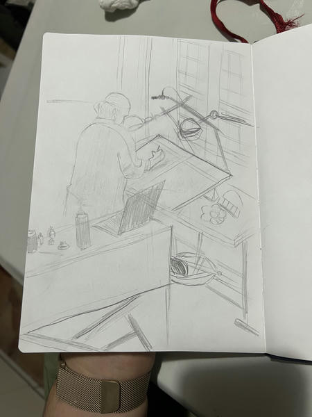 Rebecca Dautremer painting at Lucca Comics 2025