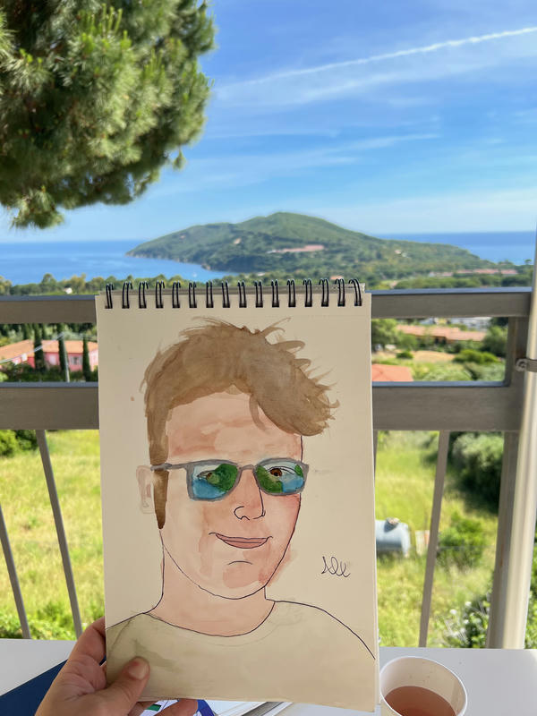 Self Portrait in Watercolor